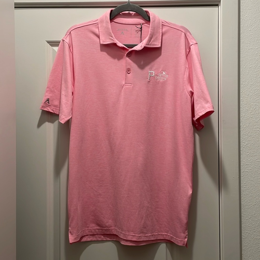 Antigua Short Sleeve Pittsburgh Pirates Spring Training Golf Polo